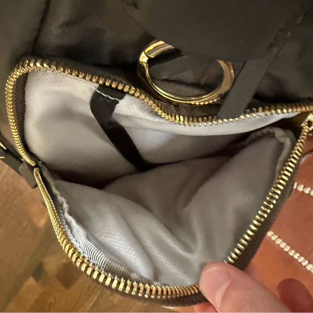 Tumi Dark Brown Backpack with Gold Accents - Picture 10 of 15